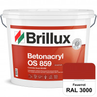 Betonacryl OS 859 (RAL 3000 Feuerrot) Wetterbeständige Schutzbeschichtung für Betonflächen (Außen)