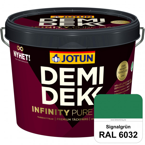 DEMIDEKK Infinity Pure Mat - Deckende, matte Holzfarbe (RAL 6032 Signalgrün)