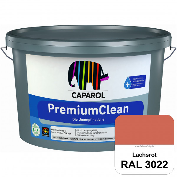 PremiumClean (RAL 3022 Lachsrot) Hoch reinigungsfähige Farbe für beanspruchte Flächen (innen)