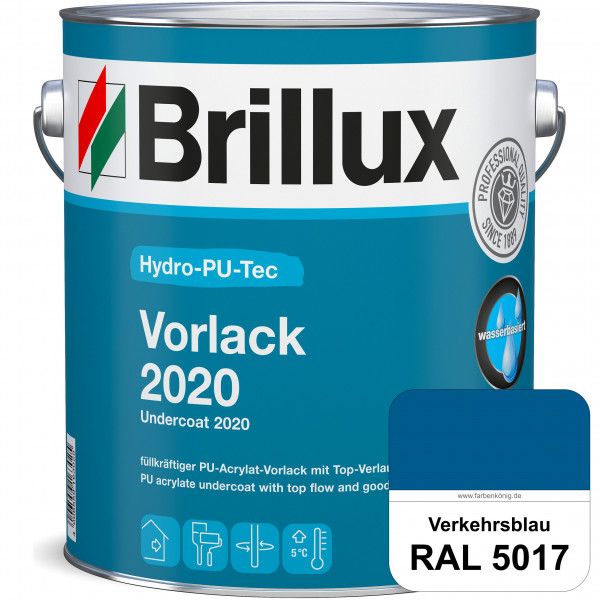 Hydro-PU-Tec Vorlack 2020 (RAL 5017 Verkehrsblau) hochwertiger Vorlack für grundierte bzw. gespachte