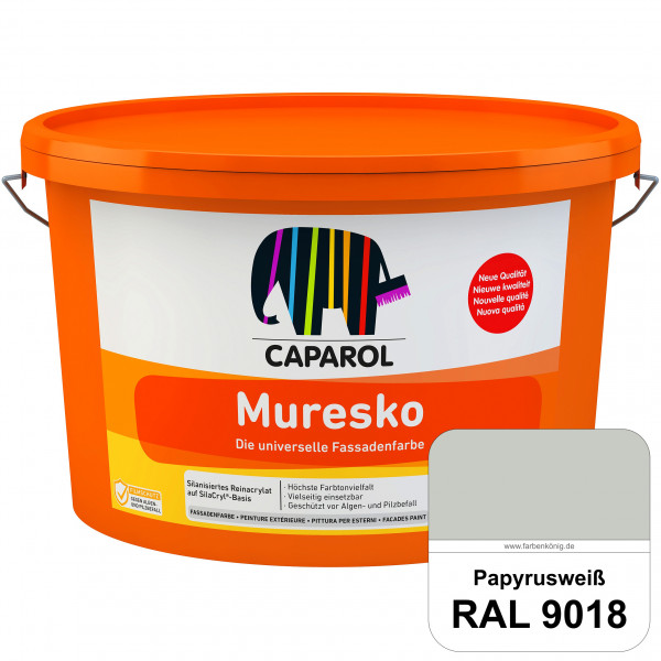 Muresko (RAL 9018 Papyrusweiß) Silanisierte Reinacrylat-Fassadenfarbe auf SilaCryl®-Basis