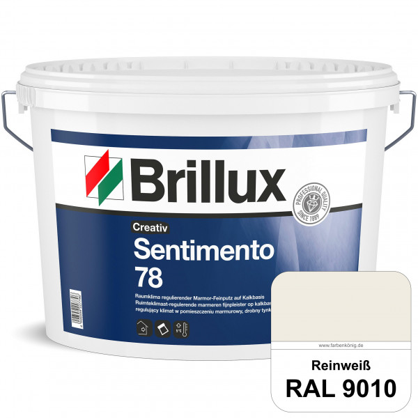 Creativ Sentimento 78 (RAL 9010 Reinweiß) Marmor-Feinputz auf Kalkbasis, zur Erzielung matter Oberfl