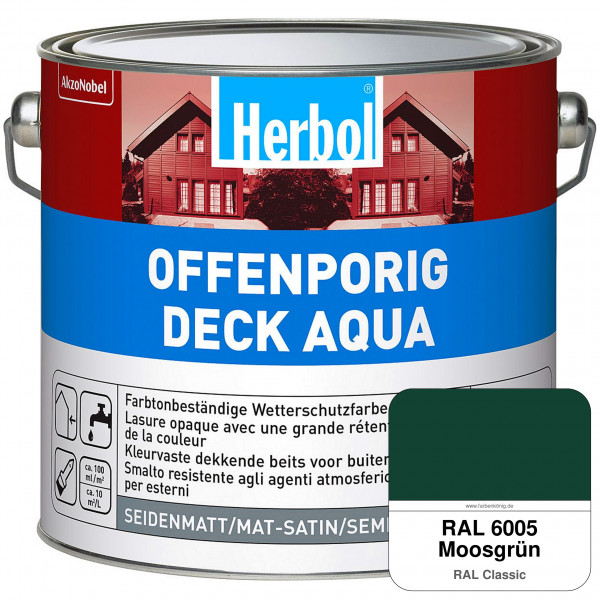 Offenporig-Deck Aqua (RAL 6005 Moosgrün)