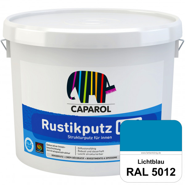 Rustikputz K 20 (RAL 5012 Lichtblau) Dekorputze für dekorative Innenbeschichtungen.