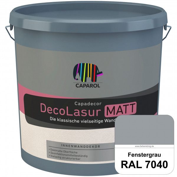 Capadecor DecoLasur Matt (RAL 7040 Fenstergrau) Matte Lasurfarbe auf Dispersionsbasis (innen)