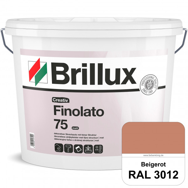 Creativ Finolato 75 (RAL 3012 Beigerot) Verarbeitungsfertige, quarzgefüllte Dispersionsfarbe für dek