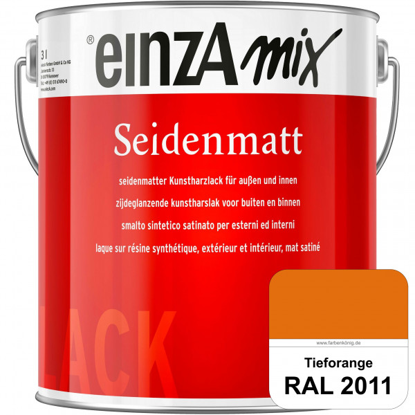 einzA Seidenmatt (RAL 2011 Tieforange) Lösemittelhaltiger Seidenmattlack