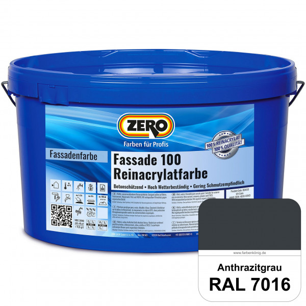 Fassade 100 Reinacrylatfarbe (RAL 7016 Anthrazitgrau)