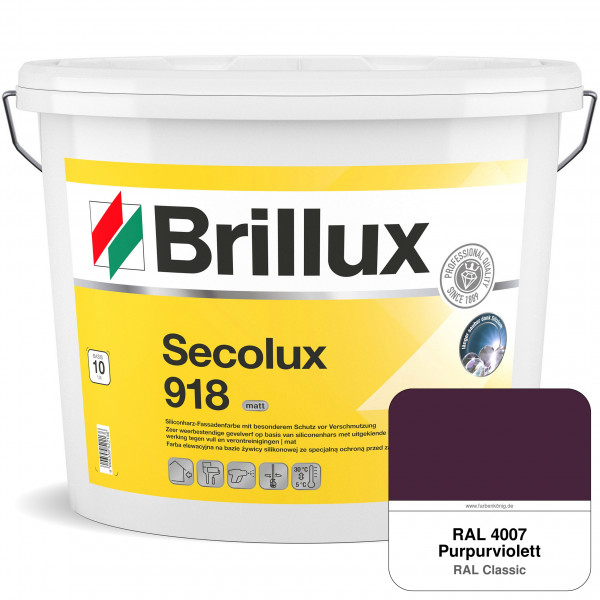 Secolux 918 TSR-Formel (RAL 4007 Purpurviolett) für den Einsatz auf WDVS - ehemals Silicon-Fassadenf