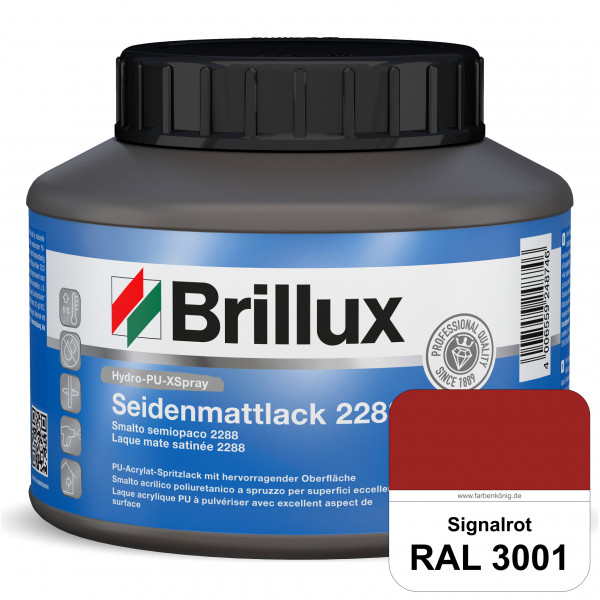 Hydro-PU-XSpray Seidenmattlack 2288 (RAL 3001 Signalrot) hochwertiger Lack speziell für das XVLP-Spr