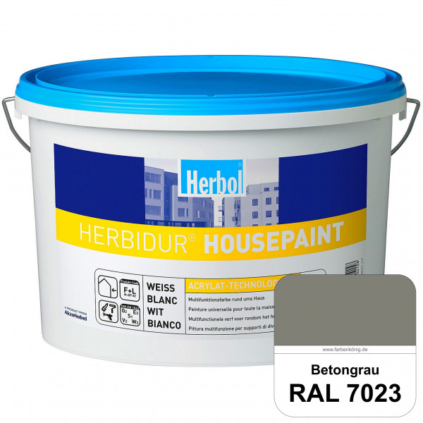 Herbidur Housepaint (RAL 7023 Betongrau) seidenmatte Reinacrylat-Fassadenfarbe