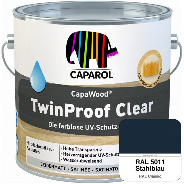 CapaWood® TwinProof Clear (RAL 5011 Stahlblau) - ersetzt Capadur TwinProof