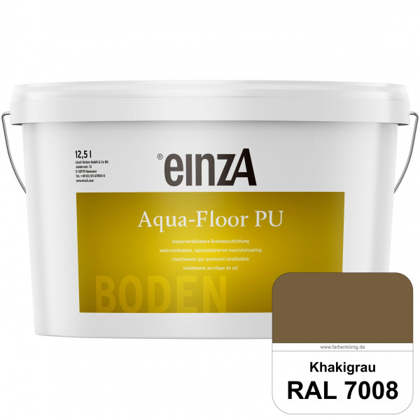 einzA Aqua-Floor PU (RAL 7008 Khakigrau) seidenglänzender Acryl-PU-Bodenbeschichtung