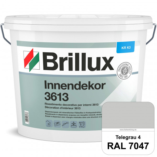 Innendekor ELF KR-K3 3613 (RAL 7047 Telegrau 4) Kratzputz nach zur Erzielung dekorativer und strapaz