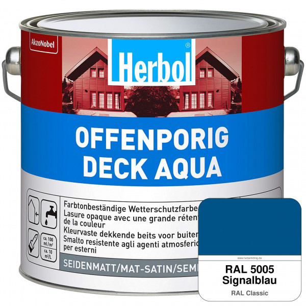 Offenporig-Deck Aqua (RAL 5005 Signalblau)