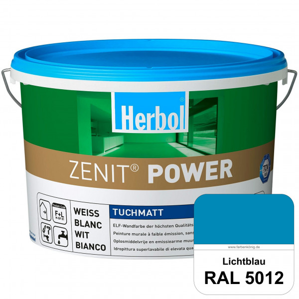 Herbol Zenit Power (RAL 5012 Lichtblau) Superdeckende ELF-Wandfarbe