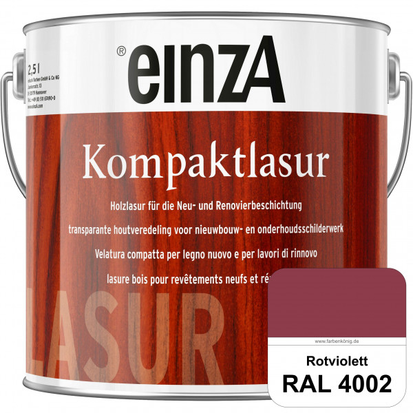 einzA Kompaktlasur (RAL 4002 Rotviolett) Lasuranstrich für den Neu- und Renovieranstrich