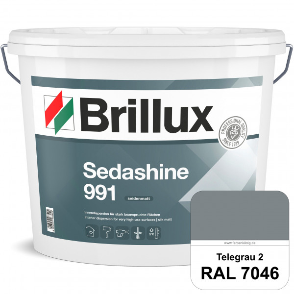 Sedashine 991 (RAL 7046 Telegrau 2) Seidenmatte Innendispersion für hoch strapazierfähige & gut rein