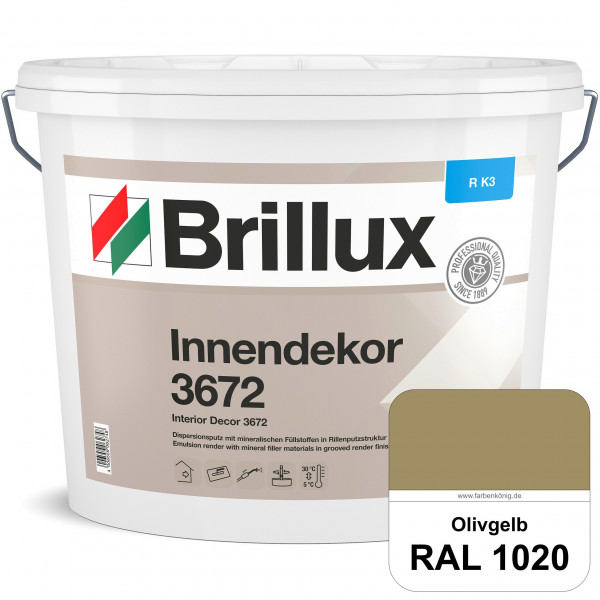 Innendekor ELF R-K3 3672 (RAL 1020 Olivgelb) Kratzputz zur Erzielung dekorativer und strapazierfähig