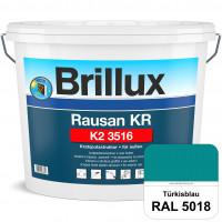 Rausan KR K2 3516 (RAL 5018 Türkisblau) Organisch gebundener Kratzputz für wetterbeständige Oberfläc