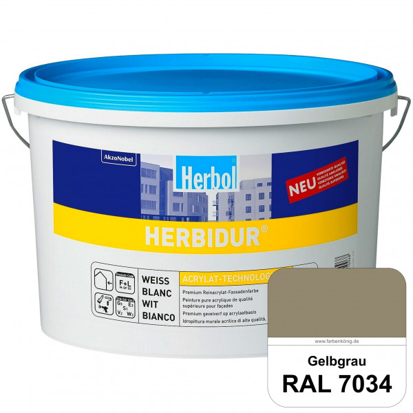 Herbidur (RAL 7034 Gelbgrau) Reinacrylat-Fassadenfarbe mit Langzeitwetterschutz