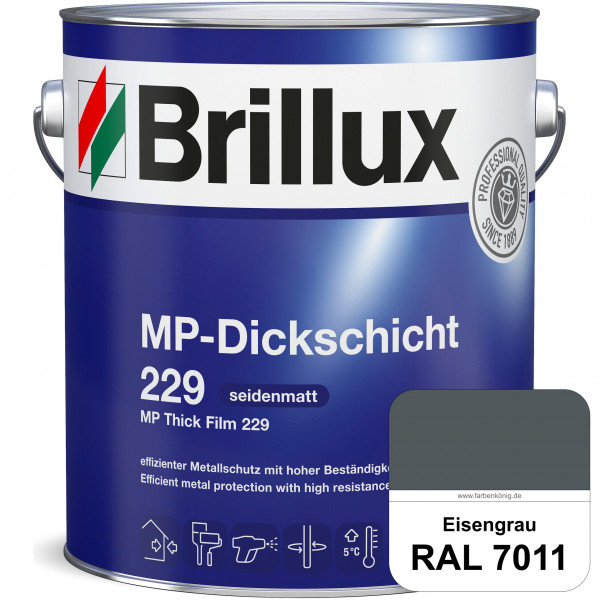 MP-Dickschicht 229 (RAL 7011 Eisengrau) Korrosionsschutz für grundierten Eisen- & Stahl sowie für Zi