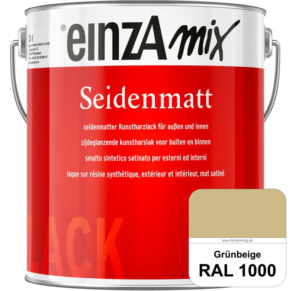 einzA Seidenmatt (RAL 1000 Grünbeige) Lösemittelhaltiger Seidenmattlack