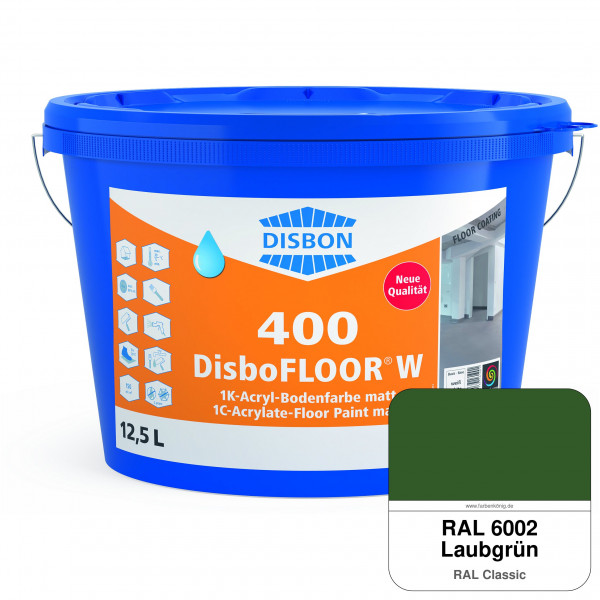 DisboFLOOR W 400 1K-Acryl-Bodenfarbe (RAL 6002 Laubgrün)