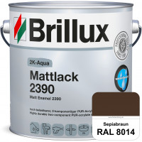 2K-Aqua Mattlack 2390 (RAL 8014 Sepiabraun) mechanisch und chemisch hoch belastbar für außen & innen