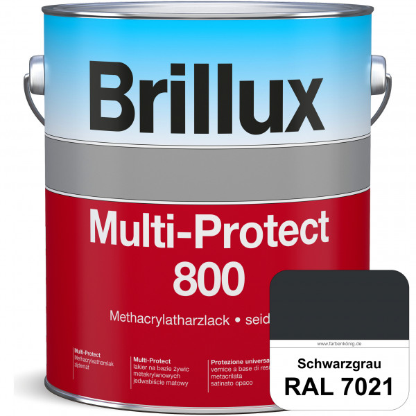 Multi-Protect 800 (RAL 7021 Schwarzgrau) seidenmatter, hoch wetterbeständiger Methacrylatharzlack, f