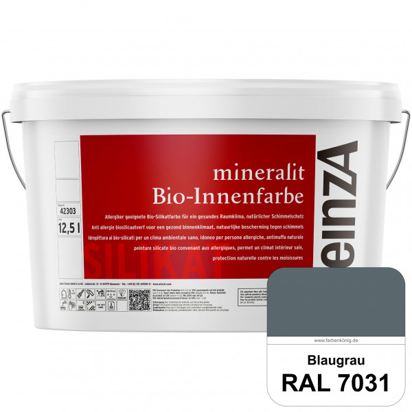 einzA mineralit Bio-Innenfarbe (RAL 7031 Blaugrau) Bio-Silikat-Innenfarbe gemäß VOB DIN 18 363