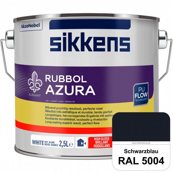 Rubbol Azura (RAL 5004 Schwarzblau) hochglänzender Lack (löselmittelhaltig) innen & außen