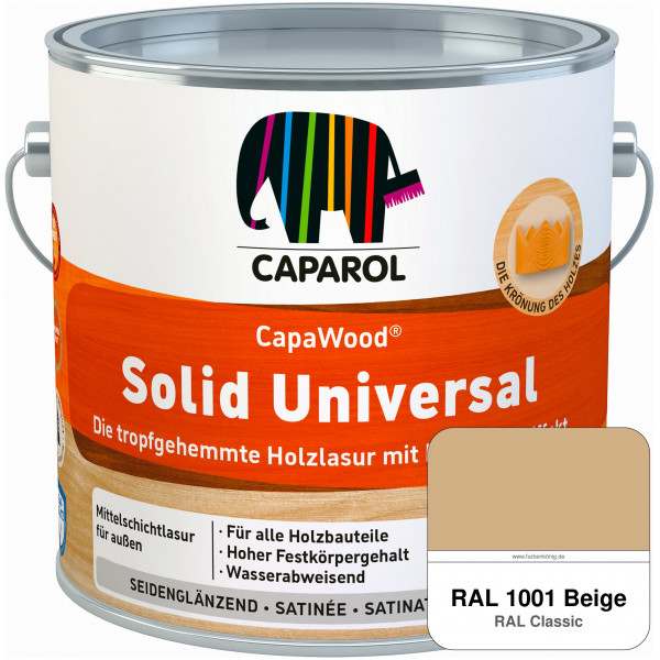 CapaWood® Solid Universal (RAL 1001 Beige) - ersetzt Capadur UniversalLasur
