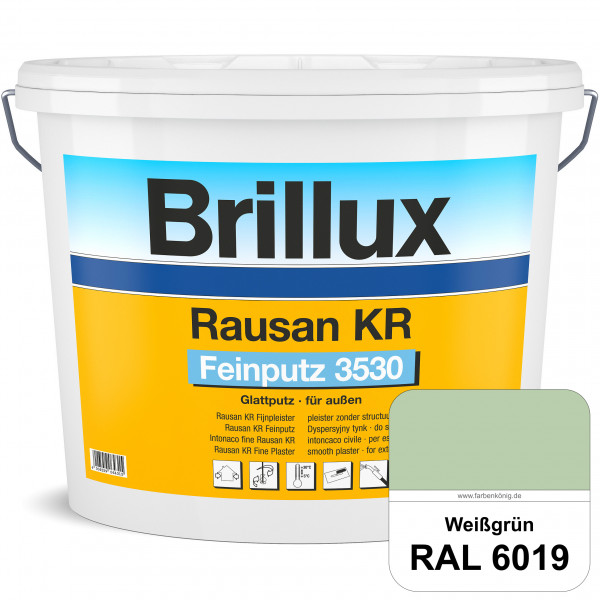 Rausan KR Feinputz 3530 (RAL 6019 Weißgrün) organisch gebundener & verarbeitungsfertiger Glattputz (