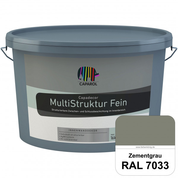 Capadecor MultiStruktur fein (RAL 7033 Zementgrau) quarzgefüllte Zwischen- und Schlußbeschichtung in