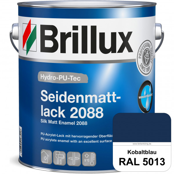 Hydro-PU-Tec Seidenmattlack 2088 (RAL 5013 Kobaltblau) PU-Seidenmattlack (wasserbasiert) innen