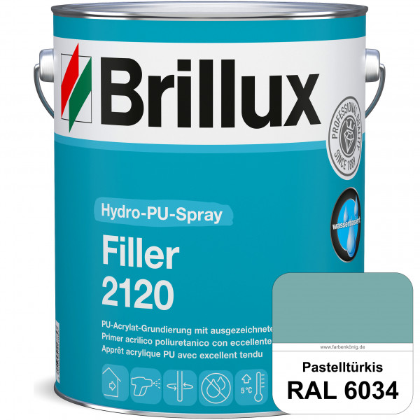 Hydro-PU-Spray Filler 2120 (RAL 6034 Pastelltürkis) hochwertige Grund- & Zwischenbeschichtungen im S