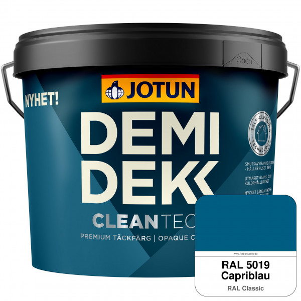 DEMIDEKK Cleantech - Deckende Holzfarbe für Außen (RAL 5019 Capriblau)