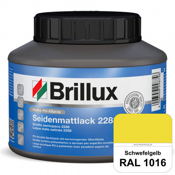 Hydro-PU-XSpray Seidenmattlack 2288 (RAL 1016 Schwefelgelb) hochwertiger Lack speziell für das XVLP-