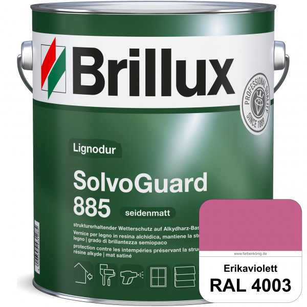 SolvoGuard 885 (RAL 4003 Erikaviolett) deckende oder lasierende seidenmatte Alkydharz-Holzfarbe für