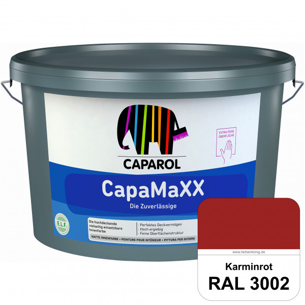 CapaMaXX (RAL 3002 Karminrot) tuchmatte Innenfarbe mit hohem Deckvermögen und Ergiebigkeit