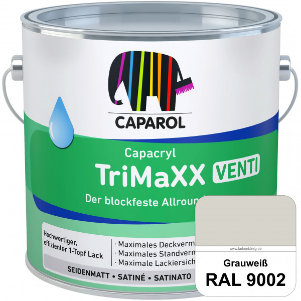 Capacryl TriMaXX Venti (RAL 9002 Grauweiß) Der blockfeste Allrounder für Fenster & Türen