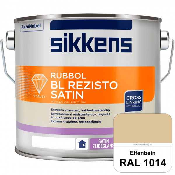 Rubbol BL Rezisto Satin (RAL 1014 Elfenbein) seidenglänzender und strapazierfähiger Lack (wasserbasi