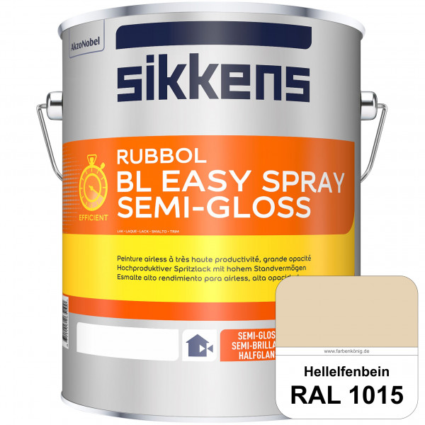 Rubbol BL Easy Spray (RAL 1015 Hellelfenbein) Seidenglänzender Airlesslack (außen & innen)