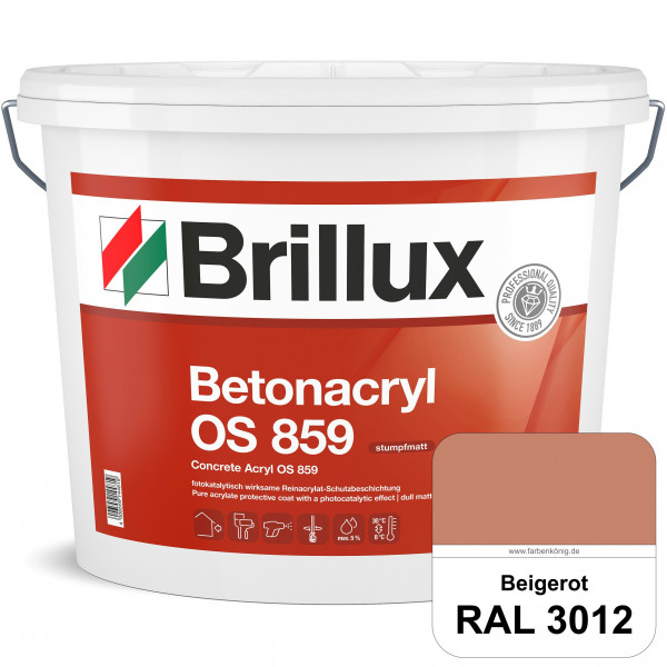 Betonacryl OS 859 (RAL 3012 Beigerot) Wetterbeständige Schutzbeschichtung für Betonflächen (Außen)