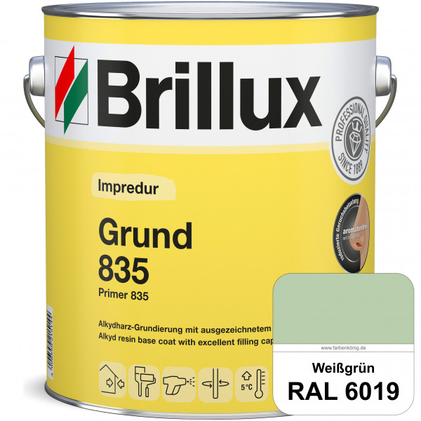 Impredur Grund 835 (RAL 6019 Weißgrün) Grundierung für Laub- und Nadelholz wie Fenstern, Türen etc.