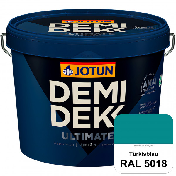 DEMIDEKK ULTIMATE Täckfärg - Deckende Holzfarbe (RAL 5018 Türkisblau)