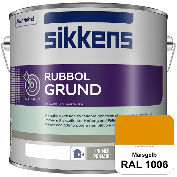 Rubbol Grund (RAL 1006 Maisgelb) Seidenmatte Grund- und Zwischenbeschichtung auf Kunstharzbasis (inn