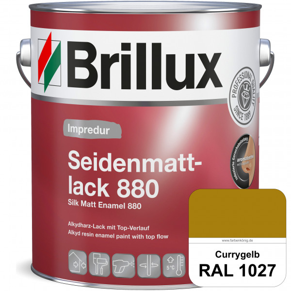 Impredur Seidenmattlack 880 (RAL 1027 Currygelb) für Holz- oder Metallflächen innen & außen