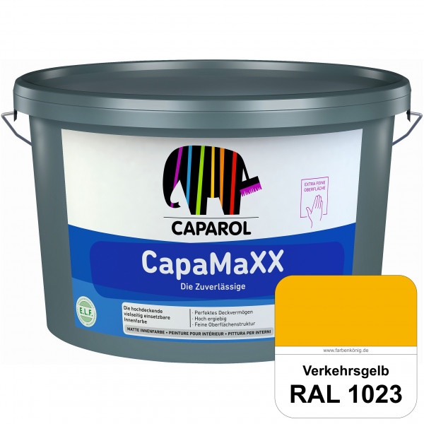 CapaMaXX (RAL 1023 Verkehrsgelb) tuchmatte Innenfarbe mit hohem Deckvermögen und Ergiebigkeit
